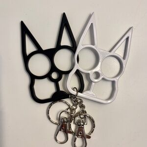 Cat Ears Metal Knuckle Protection! 2, Self Defense Safety Keychains!! Safety!
